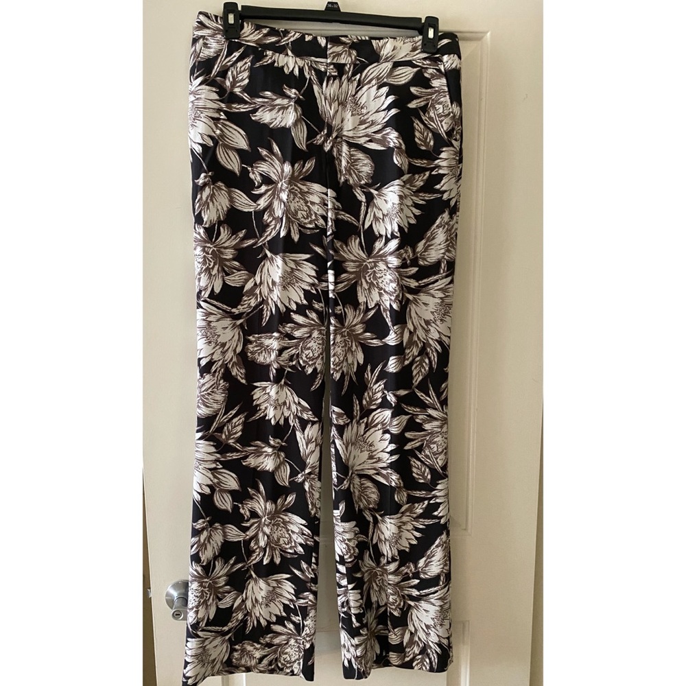 banana republic black and cream pants
